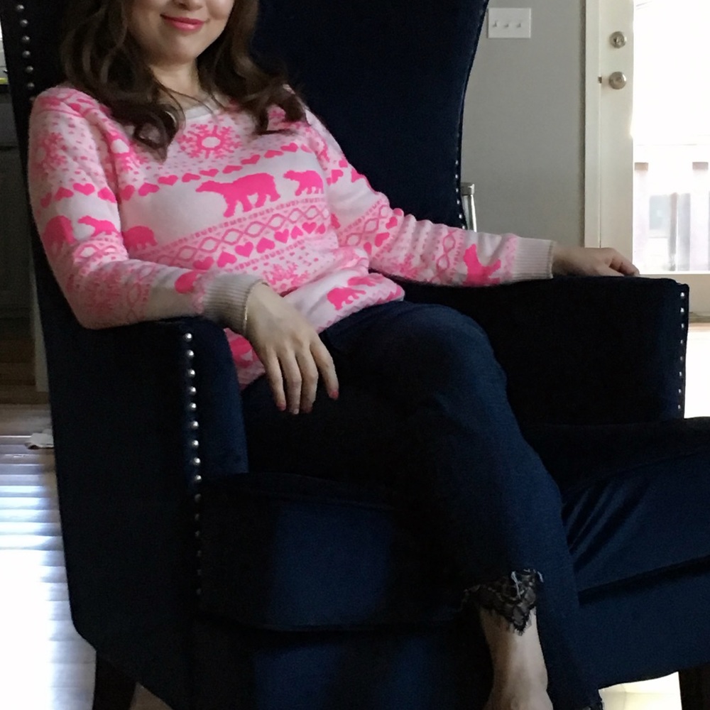 Ted Baker polar bear fair isle jumper US 8